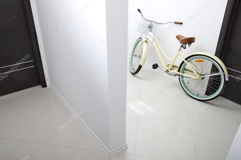 Retro bicycle indoors