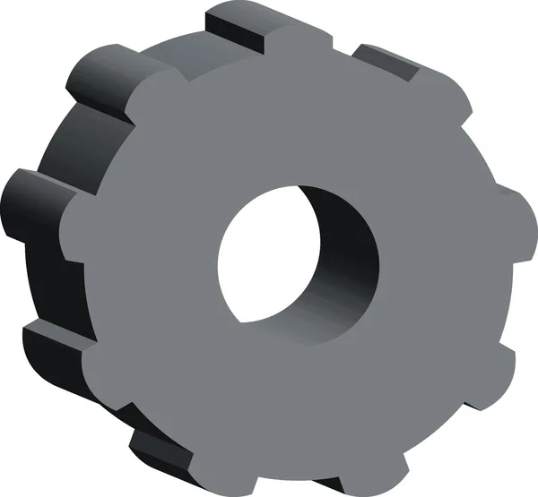 Small iron gear — Stock Vector