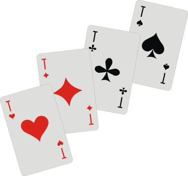 dört oyun kartları