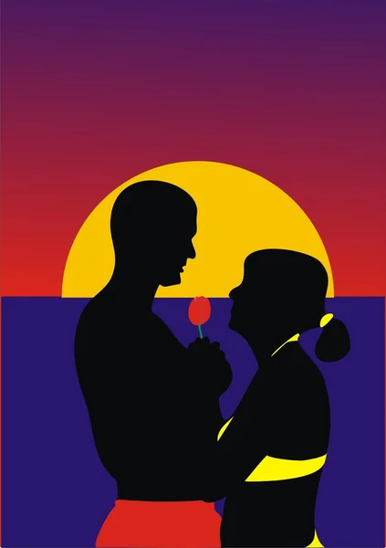 Déclin et amour — Image vectorielle