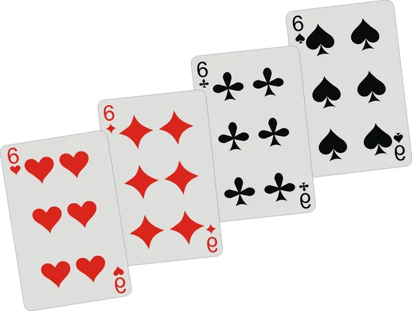 Três cartas de jogo —  Vetores de Stock