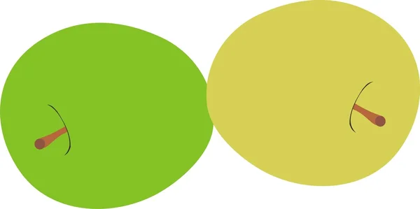两个成熟的苹果 — 图库矢量图片