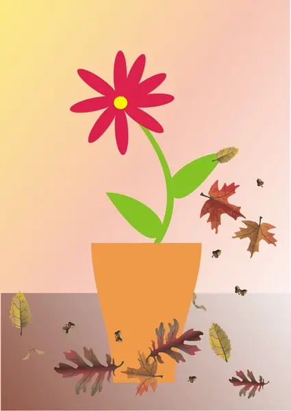 Herbstblume — Stockvektor