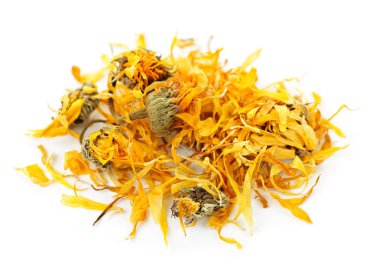 Dried calendula herb flowers clipart