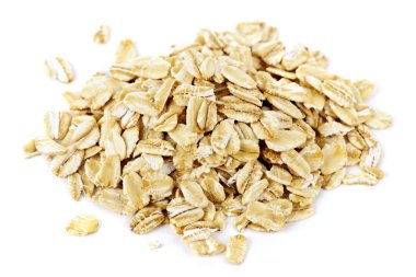 Pile of uncooked rolled oats clipart