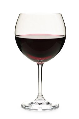 Red wine in glass clipart