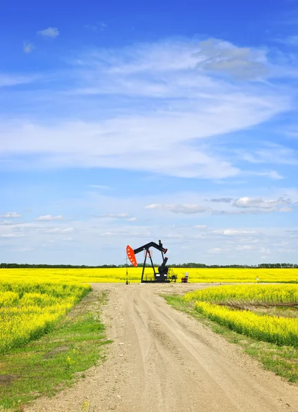 Nodding oil pump in prairies — Stock Photo, Image