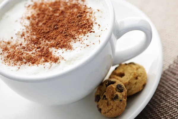 Cappuccino or latte coffee — Stockfoto