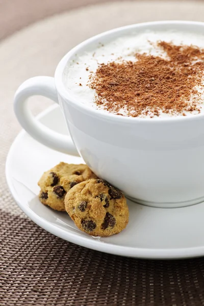 Cappuccino or latte coffee — Stock Photo, Image