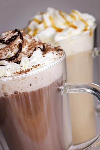 Chocolat chaud et boissons au café — Photo