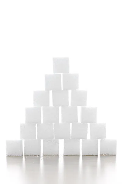 Zuckerwürfelpyramide — Stockfoto