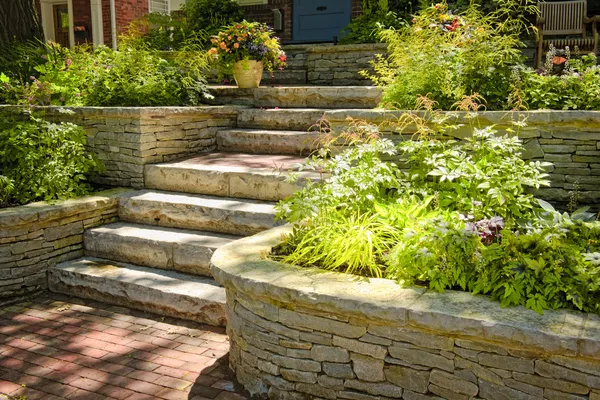 Natural stone landscaping — Stock Photo, Image