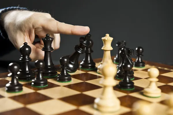 Шахматы в шахматах — стоковое фото