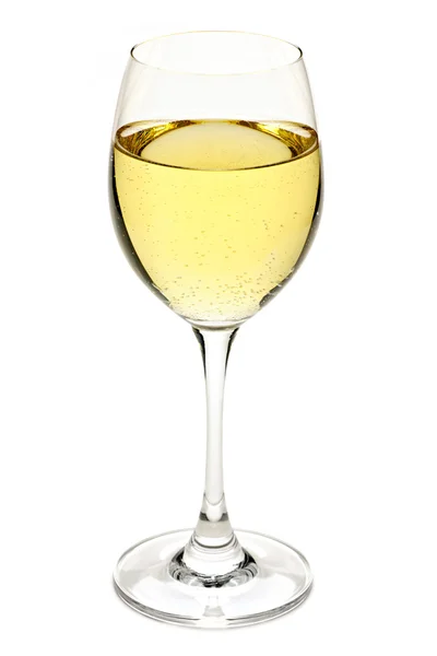 Vino bianco in bicchiere — Foto Stock