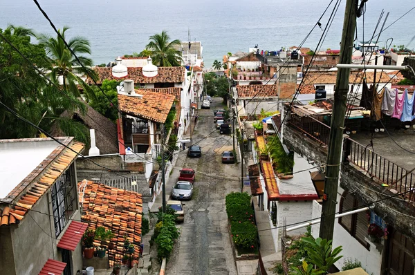Stadtstraße in puerto vallarta, mexiko — Stockfoto