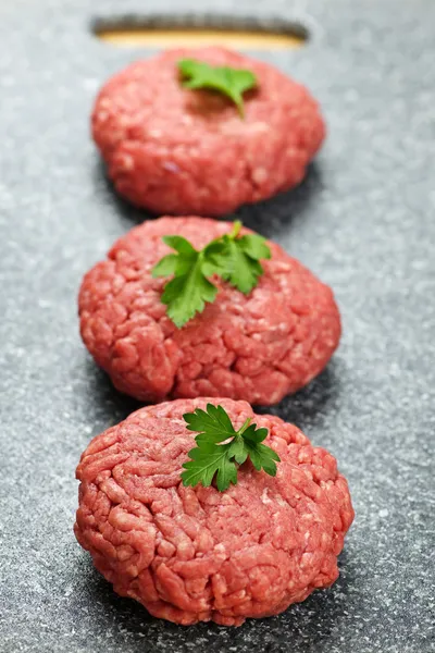 Hamburger patties — Fotografie, imagine de stoc