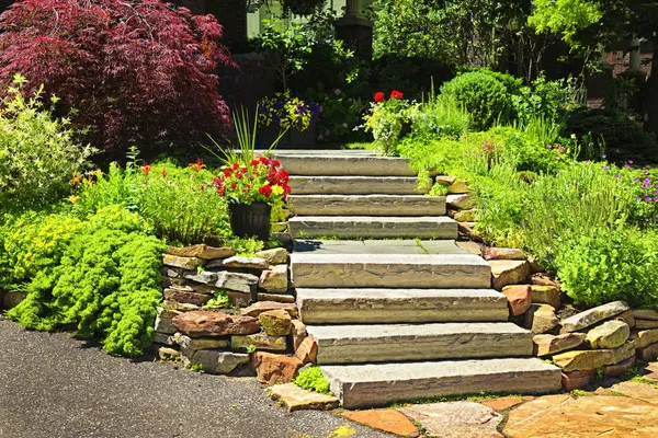 Natural stone landscaping Stock Image