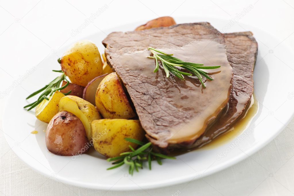 Roast beef and potatoes