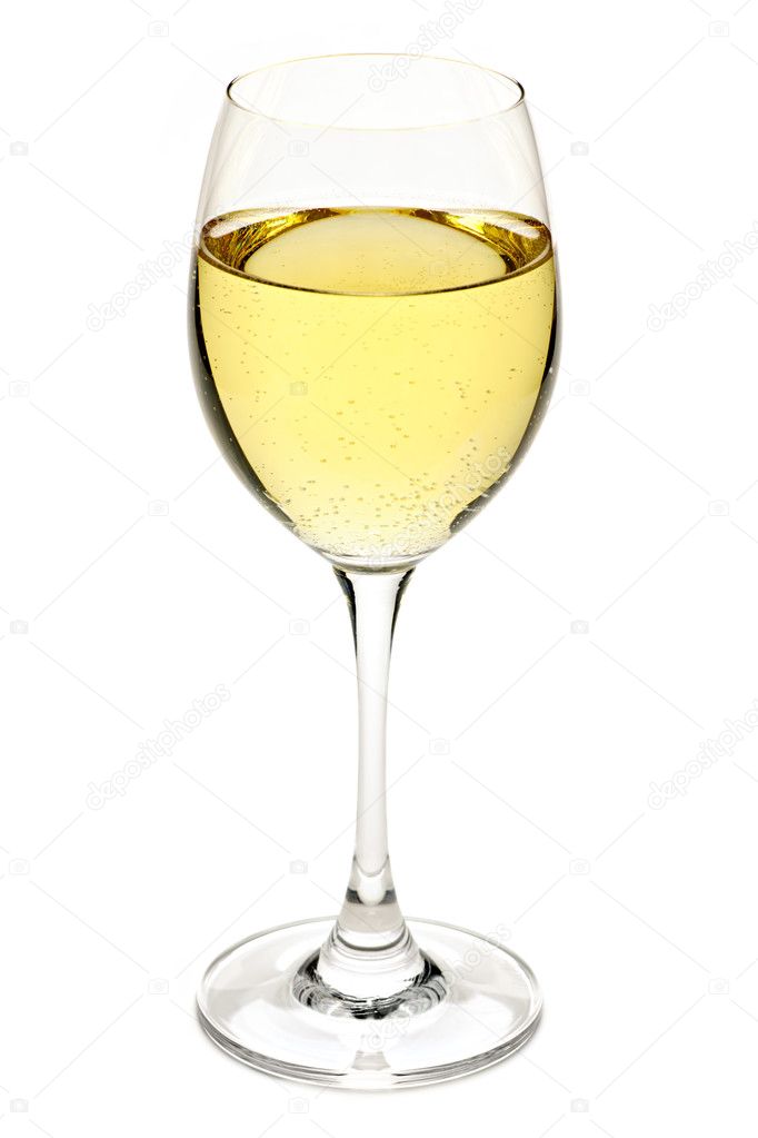 White wine in glass