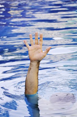 Hand of drowning man clipart