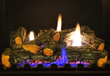 Gas fireplace clipart