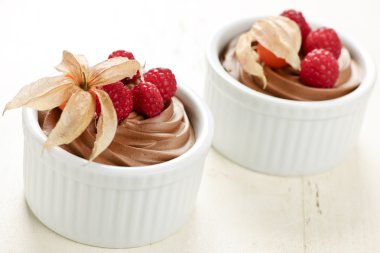 Chocolate mousse dessert clipart