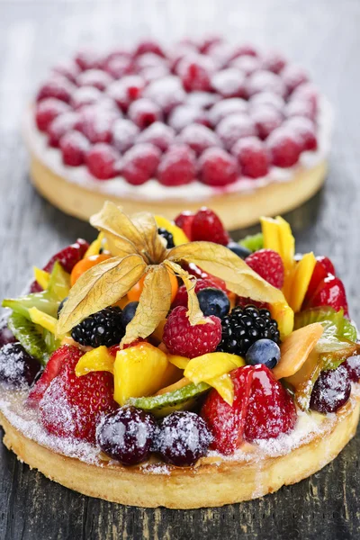 Tartas de frutas y bayas — Foto de Stock