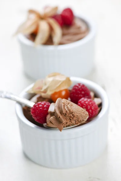 Dessert mousse au chocolat — Photo