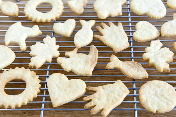 Kylning nymalen bakade cookies — Stockfoto