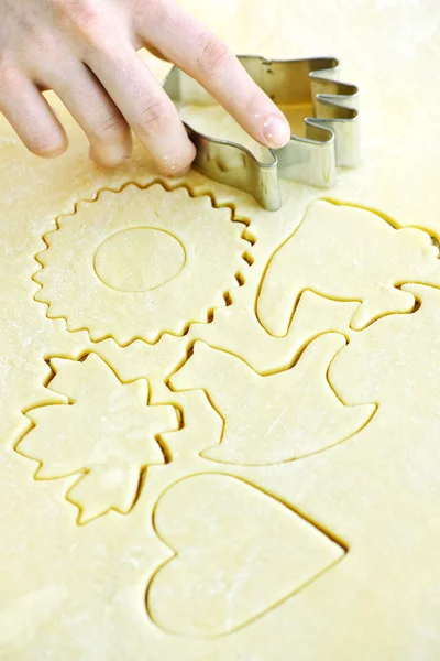 Cookie cutter és tészta — Stock Fotó