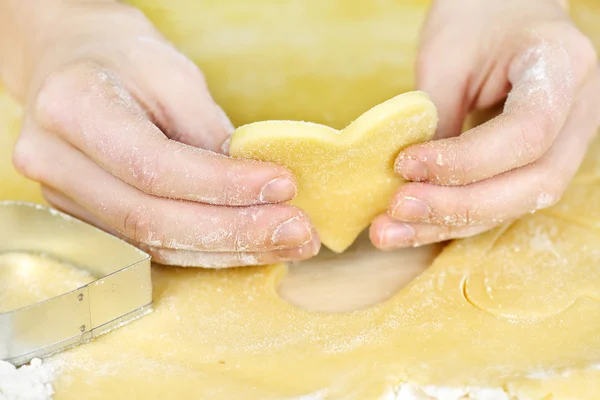 Making shortbread cookies — Stock Photo, Image