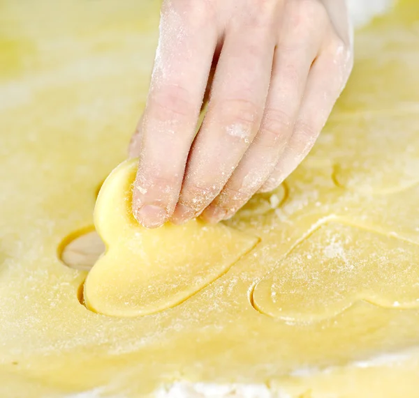 Making shortbread cookies — Stock Photo, Image