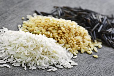 Three piles of rice clipart