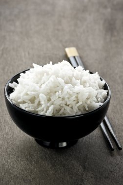 Rice bowl and chopsticks clipart