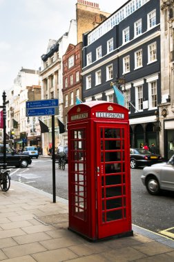 Telephone box in London clipart