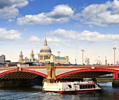 Blackfriars Bridge and St. Paul's Cathedral, London clipart