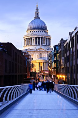 St. Paul's Cathedral London at dusk clipart
