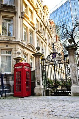 Telephone box in London clipart