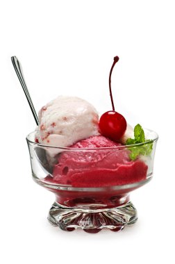 Ice cream in dish clipart