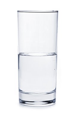 Half full glass of water clipart