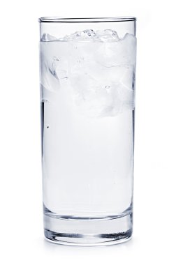 Full glass of ice water clipart