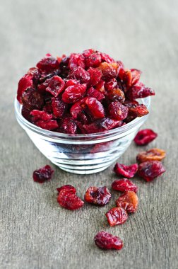 Bowl of dried cranberries clipart