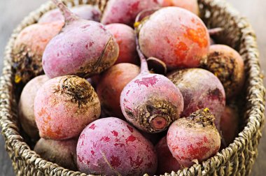 Red and golden beets clipart