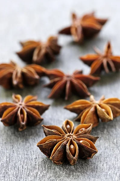 Star anise fruit and seeds — Stock Photo, Image