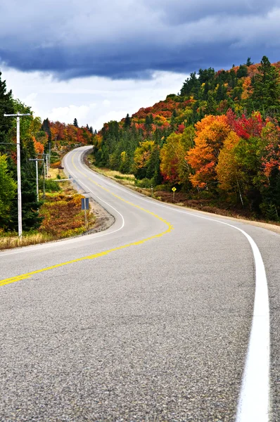 Fall highway — Stock Photo, Image