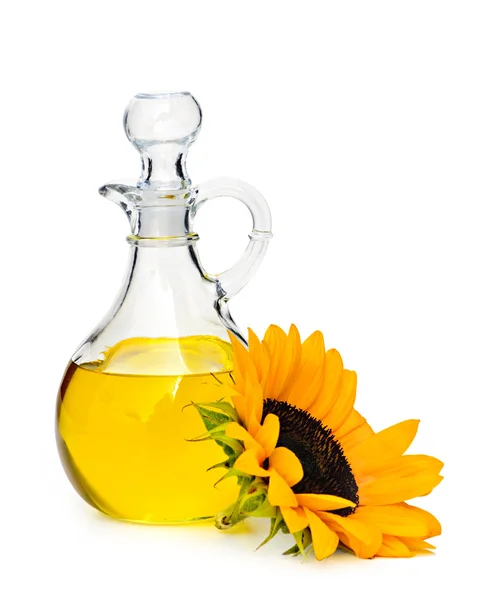 Пляшку соняшникова олія — стокове фото