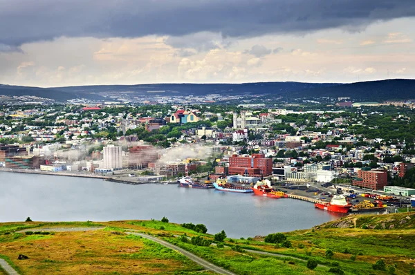 Cityscape of Saint John 's from Signal Hill — стоковое фото