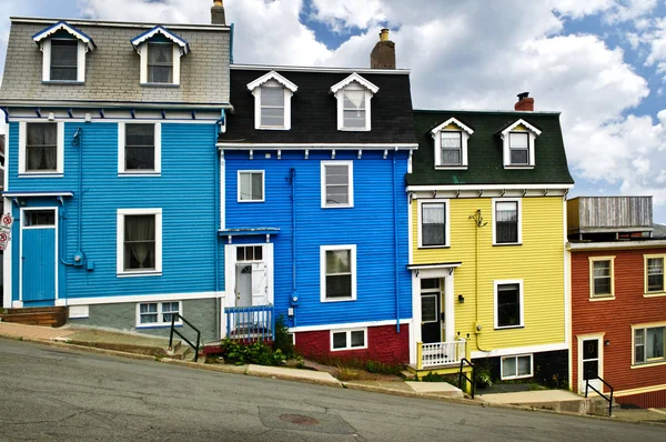 Case colorate a St. John's — Foto Stock