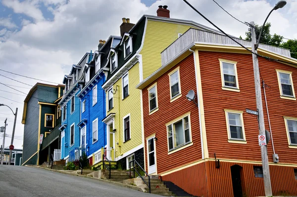 Colorful houses in St. John's — Stock Photo, Image