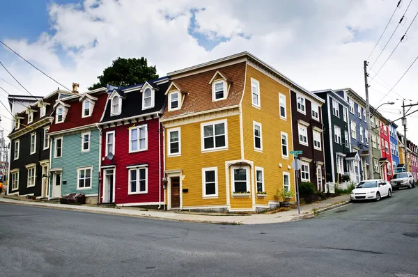 Barevné domy v St. John's — Stock fotografie
